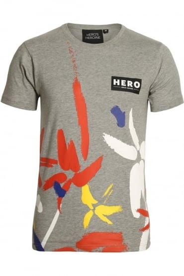 Half Strokes Grey Marl T-Shirt