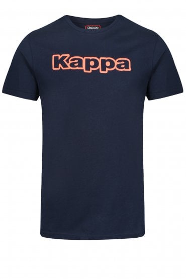 Kouk Logo T-Shirt | Navy/Fluorescent Orange