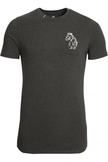 Bowens Slim Fit Long Line T-Shirt | Marl Charcoal