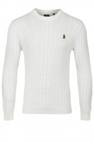 Carter Johnson Cable Knit Crew Neck Sweater | Delacrem