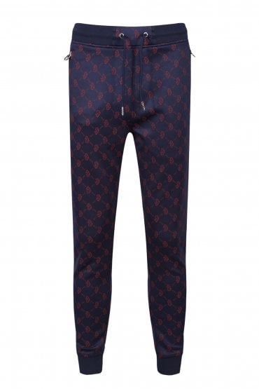 Golden Balls Overprint Jog Pants | Dark Navy