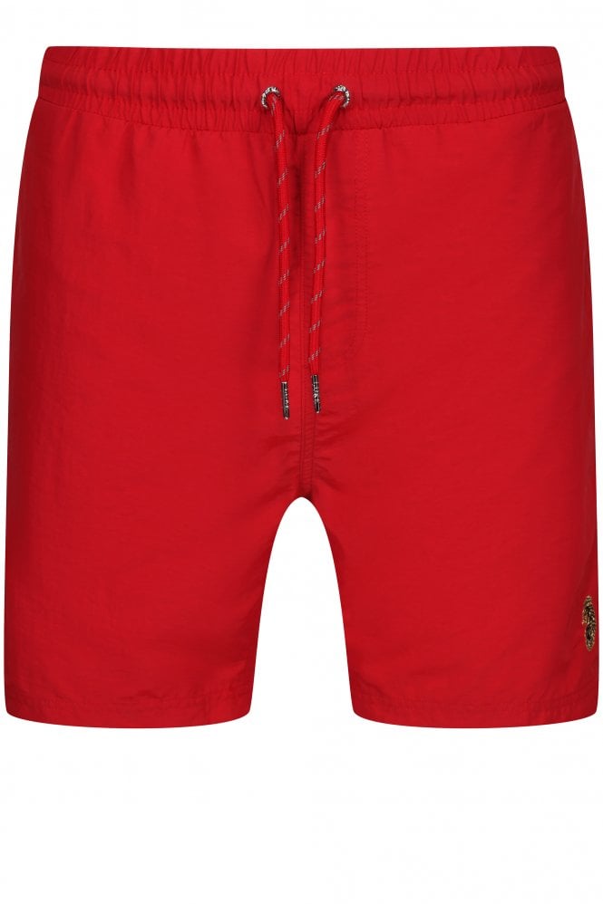 LUKE SPORT Great Gold Lion Swim Shorts | Red