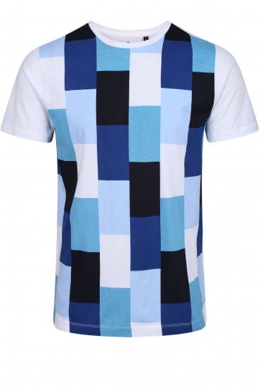 Gusty Geometric Print T-Shirt | Marl Light Sky Mix