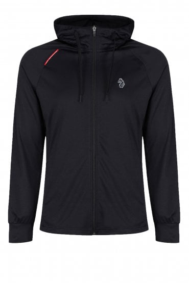Key Tech Performance Zip Through Hoodie | Jet Black