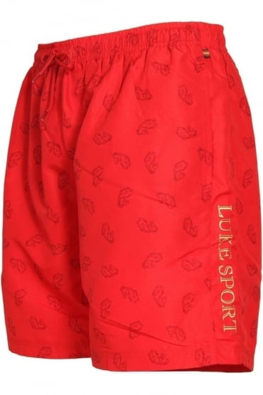 Mathews Monogrammed Shorts | Marina Red