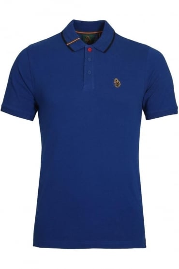 Meads Cotton Polo Shirt Lux Blue