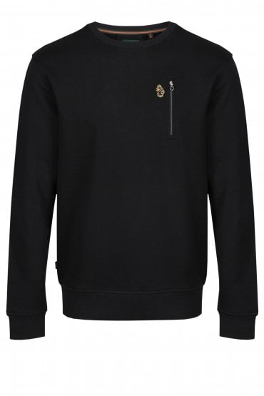 Paris 2 Crew Neck Sweatshirt | Jet Black
