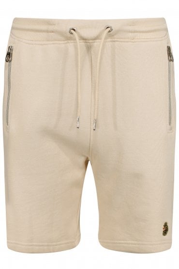 Retriever Sport Raised Text Shorts | Ecru