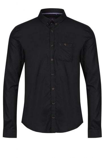 Shirt Happens Long Sleeve Pocket Shirt | Jet Black