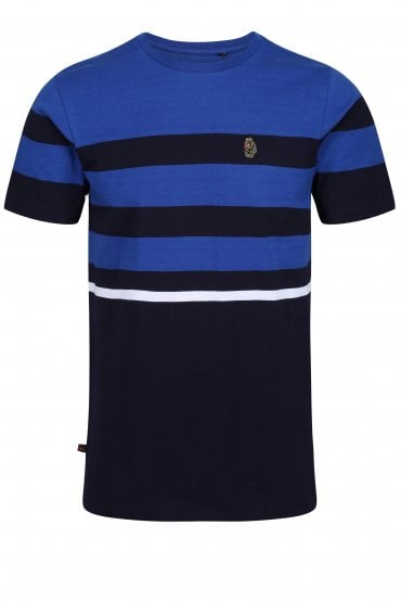 Stride Striped T-Shirt | Very Dark Navy