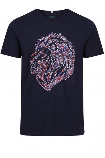 Tapestry Embroidered T-Shirt | Very Dark Navy