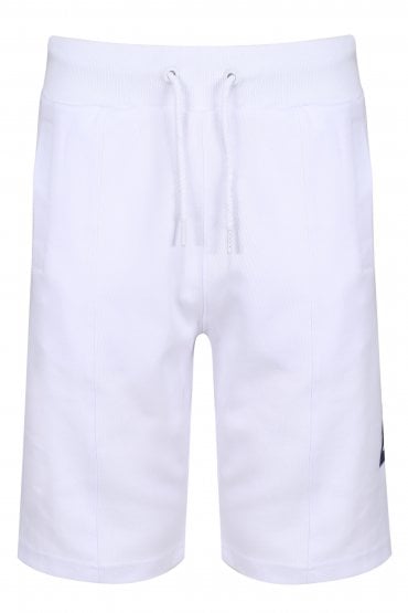 Lanong Side Logo Fleece Shorts | White