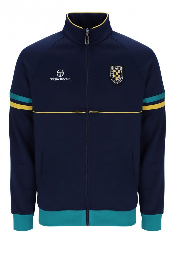 SERGIO TACCHINI Orion Track Jacket + Badge | Maritime Blue / Harbour Blue