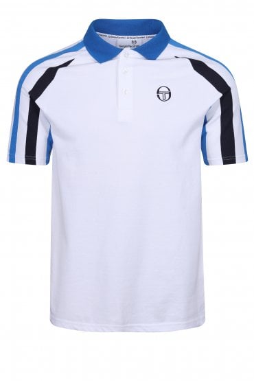 Blow Polo Shirt | White/Palace Blue/Night Sky
