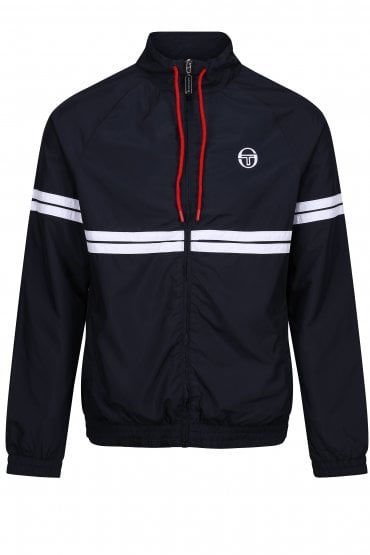 Bruno Zip Through Mens Lightweight Jacket | Night Sky/White