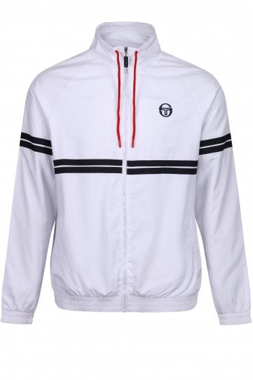 Bruno Zip Through Mens Lightweight Jacket | White/Night Sky
