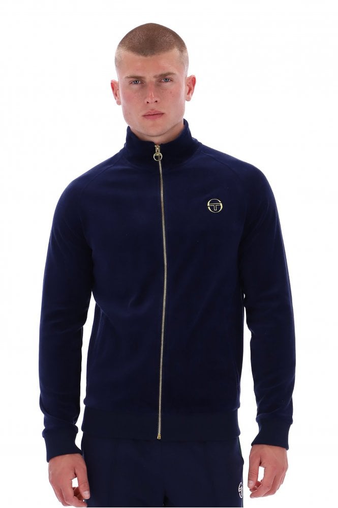 SERGIO TACCHINI Court Velour Men's Full Zip Track Top | Black