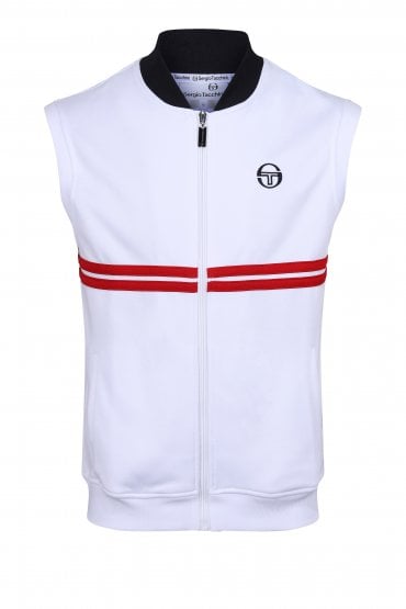 Dallas Sleeveless Vest | White/Red