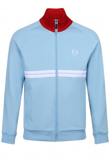 Dallas Track Top | Airy Blue/Tango Red/White
