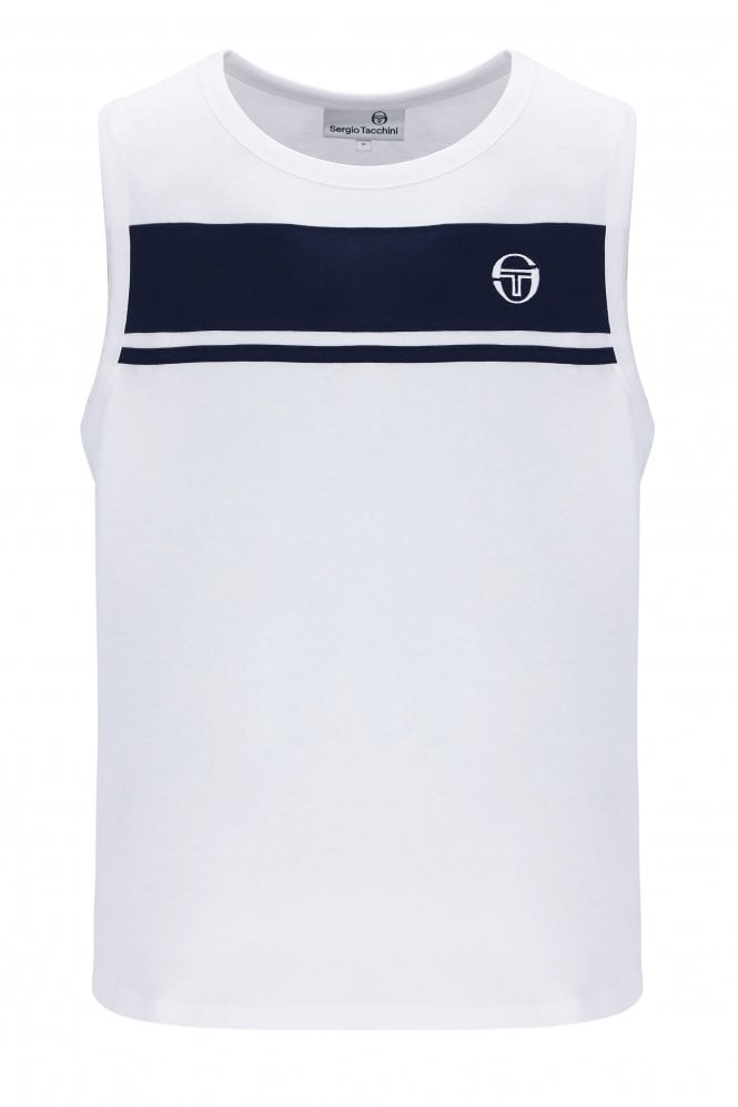 SERGIO TACCHINI Damarindo Tank Top Vest | Maritime Blue/White