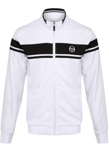 Damarindo Zip Through Track Top | White/Navy