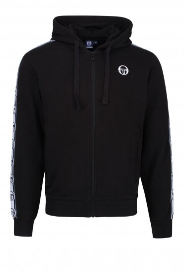 Dennet Zip Through Hoodie | Black/White