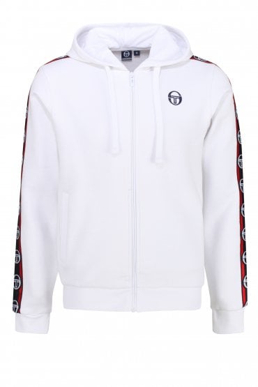 Dennet Zip Through Hoodie | White/Navy