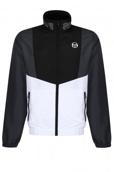 Dumont Funnel Neck Track Jacket | White/Ebony/Grey