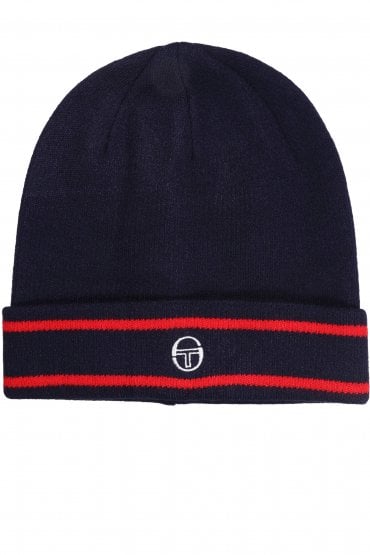 Dutton Beanie Hat | Navy/Red