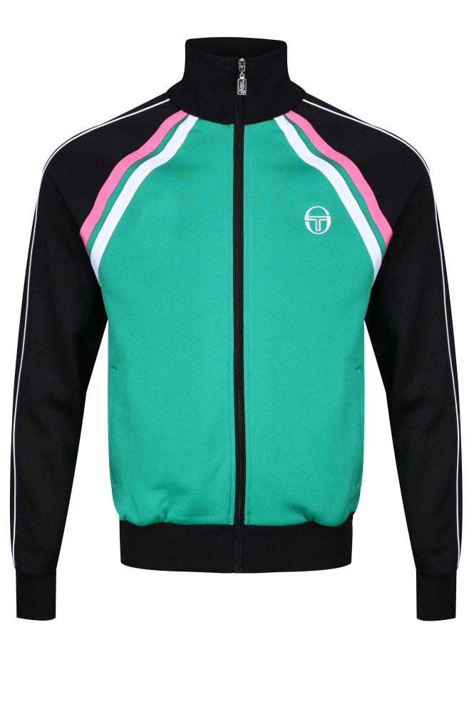 SERGIO TACCHINI Ghibli Track Jacket | Golf Green/Black/Pink