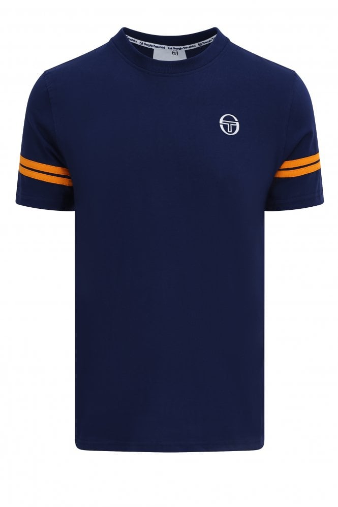 SERGIO TACCHINI Grello Crew Neck Mens T-Shirt | Navy / Orange