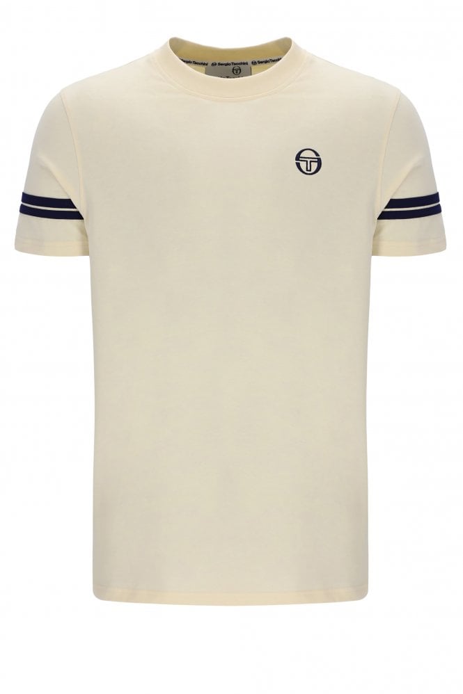 SERGIO TACCHINI Grello Crew Neck Mens T-Shirt | Sandshell/Maritime Blue