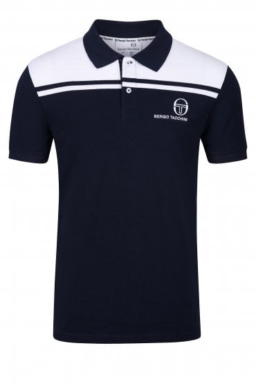 New Young Line Polo Shirt | Maritime Blue/White