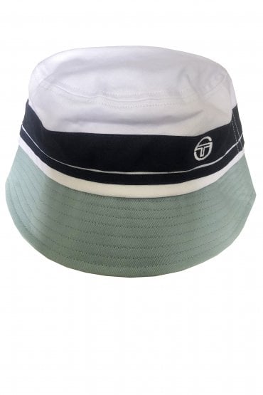 Newsford 100% Cotton Bucket Hat | White Maritime Blue Lead