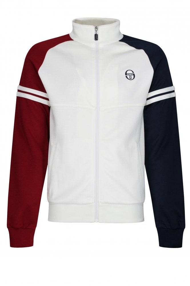 SERGIO TACCHINI Orion Funnel Neck Track Top Archivio | White/Merlot/Navy
