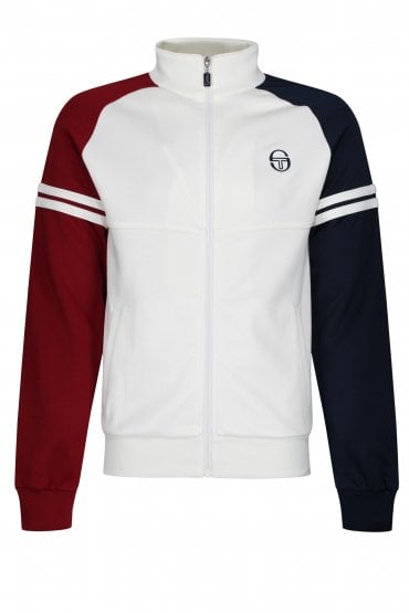 Orion Funnel Neck Track Top Archivio | White/Merlot/Navy