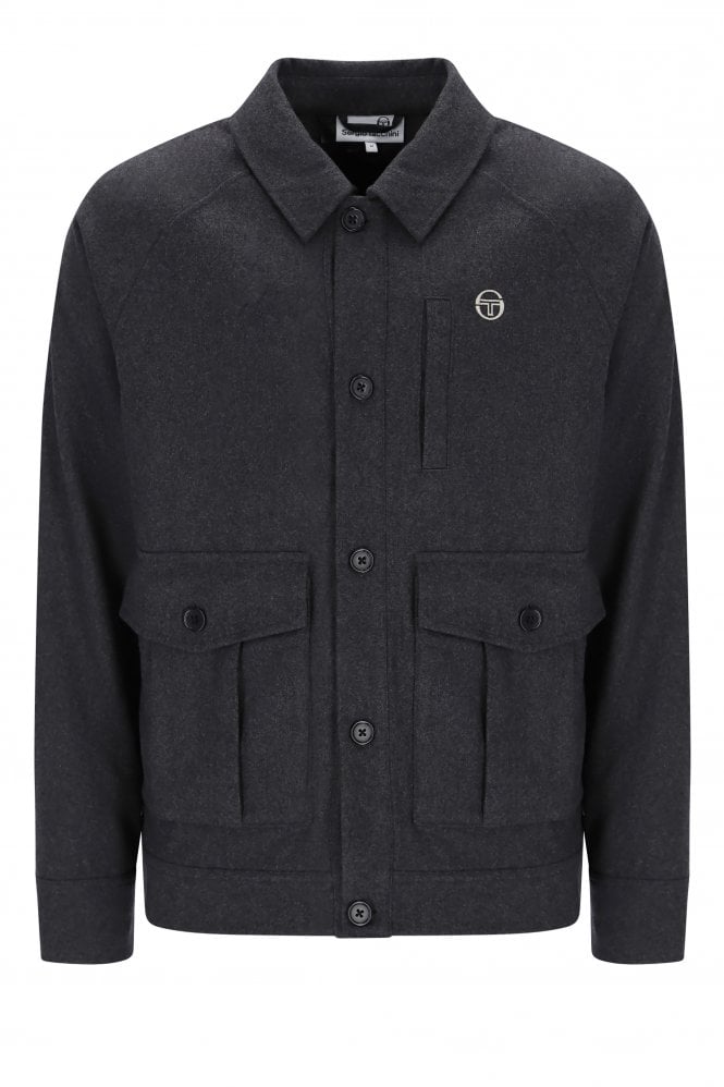 SERGIO TACCHINI RICO BUTTON THROUGH MEN'S JACKET | CHARCOAL