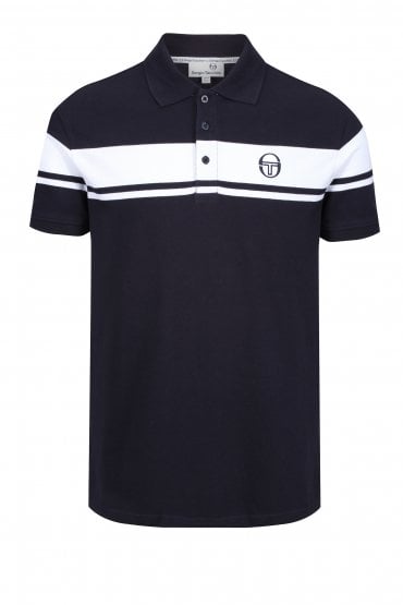 Young Line Polo Shirt Archivio | Night sky/White
