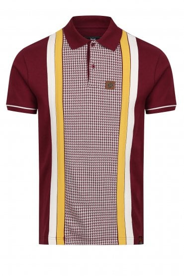 Trojan Records Houndstooth Panel Mens Polo Shirt | Port
