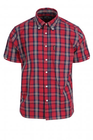 Tartan Check Button Down Shirt | Red