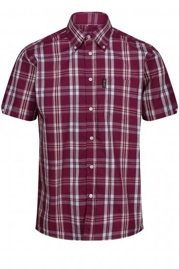Window Pane Check Button Down Shirt - Port