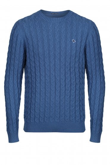 Castano Crew Neck Cable Knit Sweater | Yale