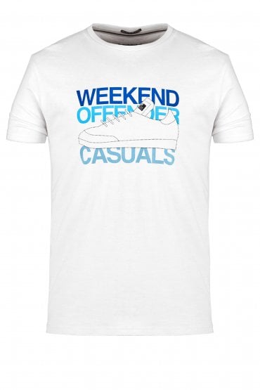 Casuals Graphic Print T-Shirt | White