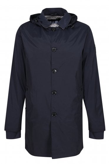 Coronado Hooded City Mac | Navy