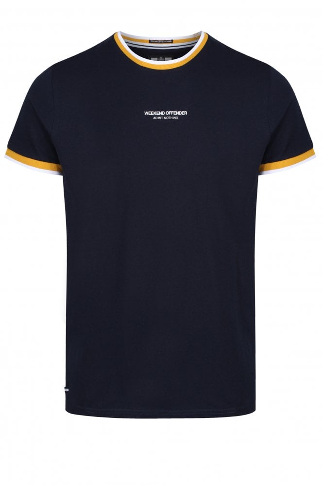WEEKEND OFFENDER Fonesca T-Shirt | Navy