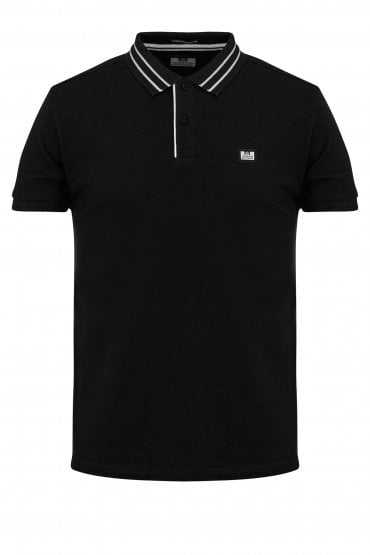 Frankie Tipped Polo Shirt | Black