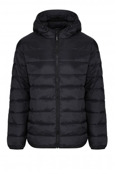 Frazier Hooded Quilted Jacket | Black