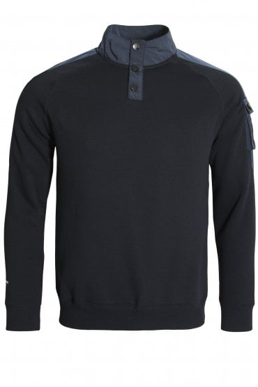 Griffith Funnel Neck Sweat Top | Navy