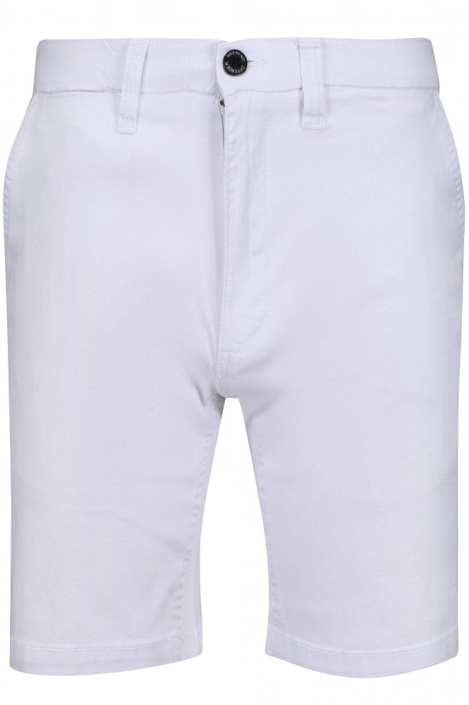 WEEKEND OFFENDER Ivan Woven Chino Shorts | White