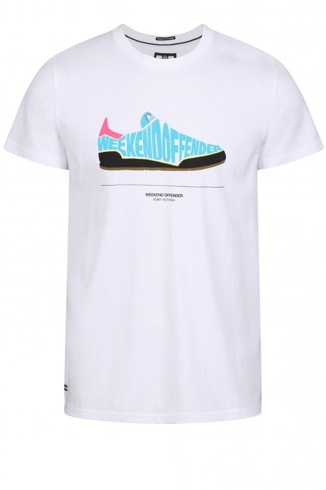 WEEKEND OFFENDER Jeans Graphic Print T-Shirt | White
